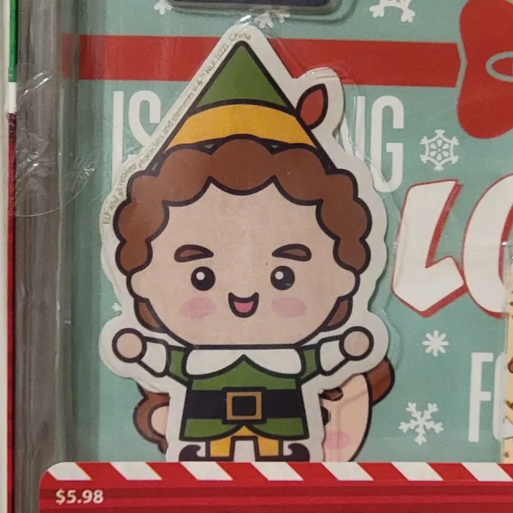 Elf Stationery Gift Set Buddy Christmas Journal Pen Sticky Bookmark Sticker Gift